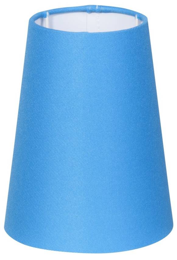 Abażur niebieski stożek 15x12,5cm E14 tkanina/PCV Cone Candellux 77-10551