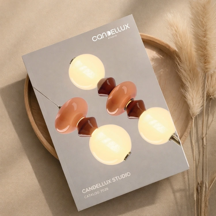 Katalog Candellux Studio — okładka z kolekcją FLORES