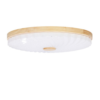 Plafon LED Lemo okrągły do łazienki 38 cm 4000K biały drewno