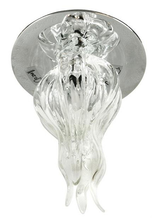 Lampa wpuszczana okrągła szklana G4 dekoracyjna