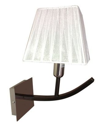 Kinkiet Valencia biały abażur z tkaniny do salonu metalowy E14 Candellux