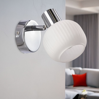 Kinkiet ANDRUS chromowy 1x40W E14  elegancka lampa ścienna klasyczna do salonu sypialni przedpokoju garderoby oświetlenie dodatkowe