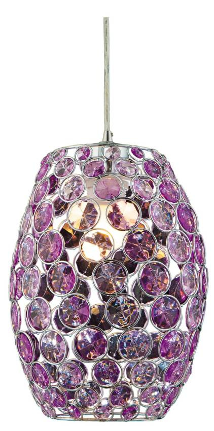 Lampa sufitowa wisząca Candellux Corn 31-92536 E27 fiolet w aranżacji