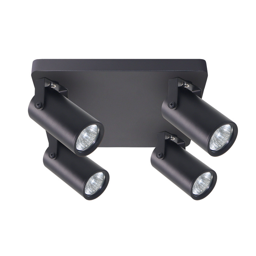 Lampa sufitowa Gary spot regulowana 4-punktowa metalowa do salonu