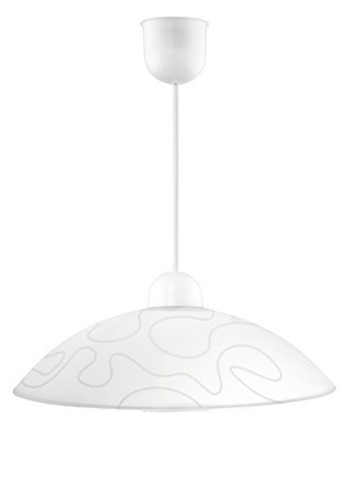 Lampa wisząca Malibu szklana biała do jadalni nad stół pojedyncza E27