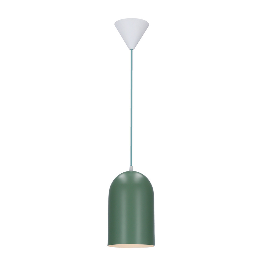 Lampa wisząca Oss Ledea zielona owalna metalowa 1xE27 do salonu kuchni