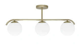 Lampa sufitowa Amadeo listwa ze szklanymi kloszami 3-punktowa