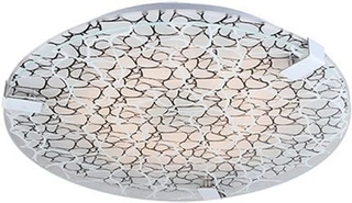 Plafon Fiera okrągły 31 cm czarno-srebrny E27 klasyczny