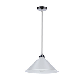 Lampa wisząca Avola metalowa do jadalni biały klosz pojedyncza E27