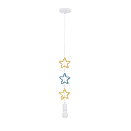 stars lampa wisząca 20w E27 iq kids gold+blue