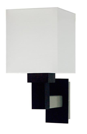 Kinkiet Favorita z abażurem srebrnym drewniany do salonu E27 Candellux