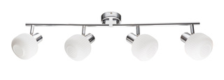 Lampa sufitowa ANDRUS srebrna 4x40W E14  elegancka klasyczna oprawa oświetleniowa do salonu sypialni korytarza garderoby