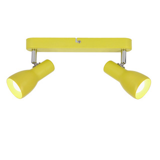 Lampa sufitowa Picardo regulowana metalowa musztardowa 2-punktowa E14