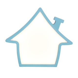 Lampka House IQ Kids domek LED do pokoju dziecięcego niebieska