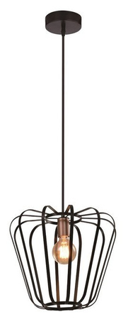 Lampa wisząca Jonas czarna metalowa druciana 1-punktowa do salonu E27