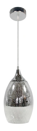 Lampa wisząca Celia szklana regulowana srebrna do salonu 1xE27 Candellux