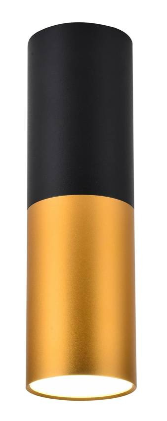 Oprawa sufitowa czarno-złota lampa 15W GU10 Tuba Candellux 2282688 aranżacja
