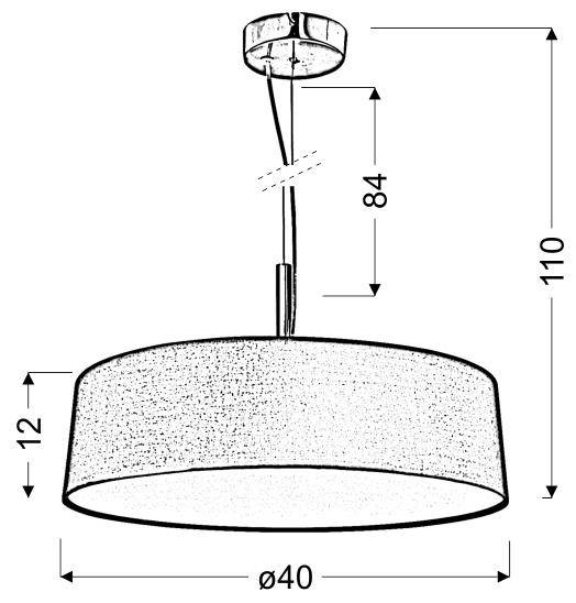 Lampa wisząca okrągła kremowa Blum Candellux w aranżacji