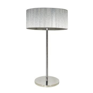 Lampka nocna Solo srebrna z abażurem nowoczesna 3xE14