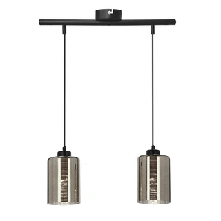 Lampa wisząca Cox szklana podwójna nad stół chromowana do jadalni E27