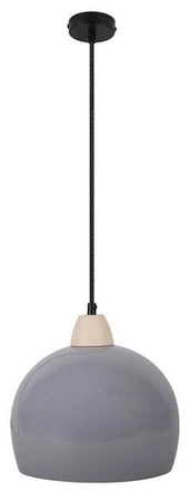 Lampa wisząca Monroe szara pojedyncza kula do salonu 1xE27 Candellux