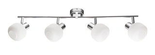 Lampa sufitowa ANDRUS srebrna 4x40W E14 elegancka klasyczna oprawa oświetleniowa do salonu sypialni korytarza garderoby