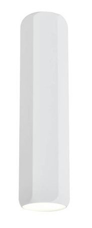 Lampa sufitowa tuba metalowa biała sześciokątna GU10 natynkowa