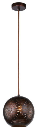 Lampa wisząca Sfinks kula metalowa brązowa pojedyncza do salonu E27