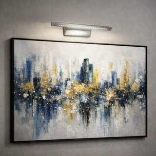 Kinkiet Forte metalowy LED z włącznikiem nad lustro zimna barwa satyna