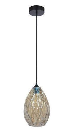Lampa wisząca Gran szklana do kuchni i jadalni pojedyncza E27 złoty czarny
