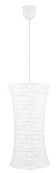 Lampa wisząca biała papierowa regulowana 60W E27 Tai Candellux 3496011-00