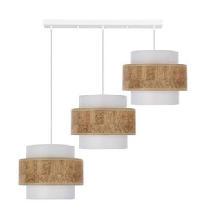 Lampa wisząca z abażurami Cork potrójna nowoczesna do jadalni