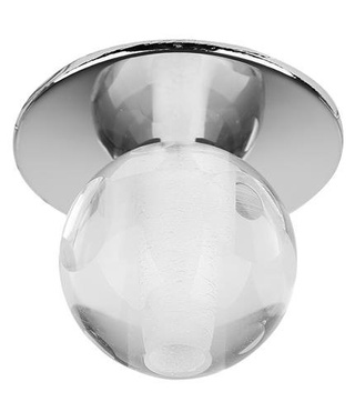 Oprawa stropowa okrągła chrom szkło transparentne G4 do przedpokoju