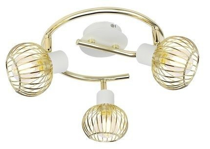 Lampa sufitowa spirala 3X40W E14 biały/złoty OSLO 98-61829