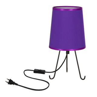 Lampka nocna Smally z abażurem fioletowym metalowa E14