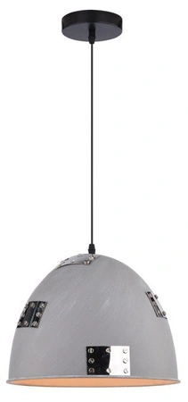 Lampa wisząca Patch szara metalowa pojedyncza do kuchni i jadalni E27