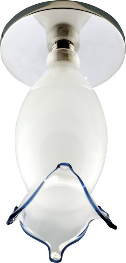 Lampa wpuszczana okrągła szklana biało‐niebieska G4 dekoracyjna