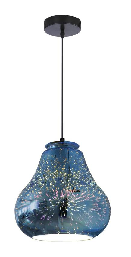 Lampa sufitowa wisząca Candellux Galactic 31-56108 E27 3D w aranżacji salonu