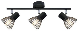 Lampa sufitowa Fly listwa z metalowymi kloszami regulowana 3-punktowa