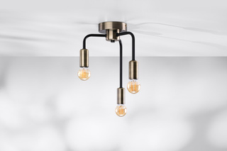 Lampa sufitowa Saga listwa 3-punktowa do salonu metalowa