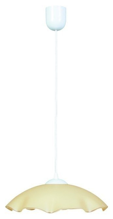 Lampa wisząca Dama szklana beżowa pojedyncza do jadalni E27