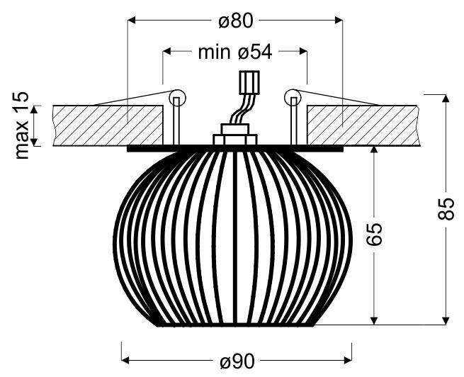 Oprawa stropowa czarno-biała SK-93 2284170 - detal