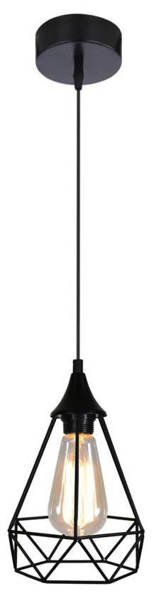 Lampa wisząca Graf czarna druciana metalowa pojedyncza do salonu E27