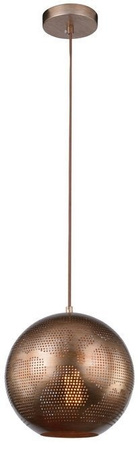 Lampa wisząca Sfinks kula metalowa ażurowa brązowa do salonu E27