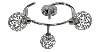 Lampa sufitowa Puzzle spirala 3-punktowa do salonu metalowa