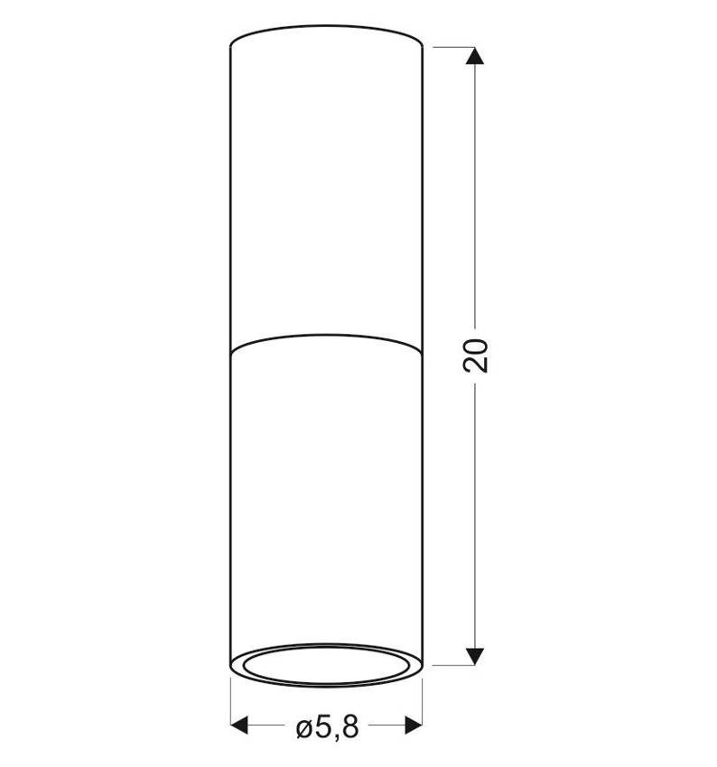 Oprawa sufitowa czarno-złota lampa 15W GU10 Tuba Candellux 2282688 metalowa obudowa