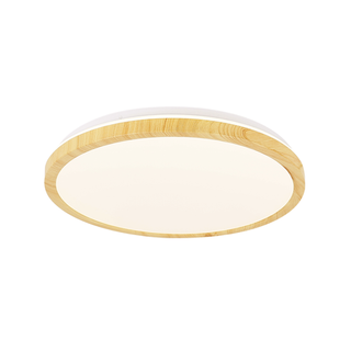 Plafon LED Gandava okrągły 29 cm 4000K biały drewniany IP20