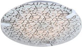Plafon Fiera okrągły 31 cm czarno-srebrny E27 klasyczny