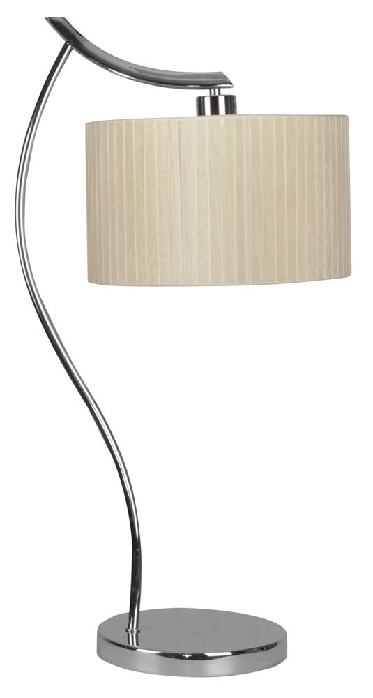 Lampka nocna Draga chrom kremowa z abażurem E27 Candellux
