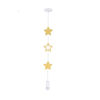 Lampa wisząca do pokoju dziecięcego Stars gwiazdki złota metalowa E27 długa